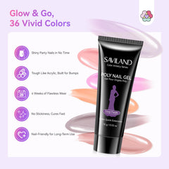 SAVILAND Poly Gel Kit mini UV lamp for quick curing.