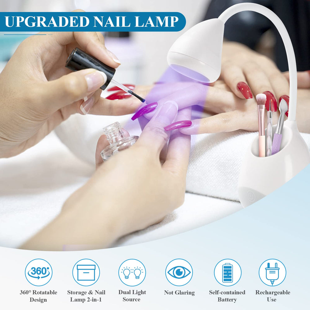 SAVILAND portable Type-C rechargeable nail lamp ideal for travel and home use.
