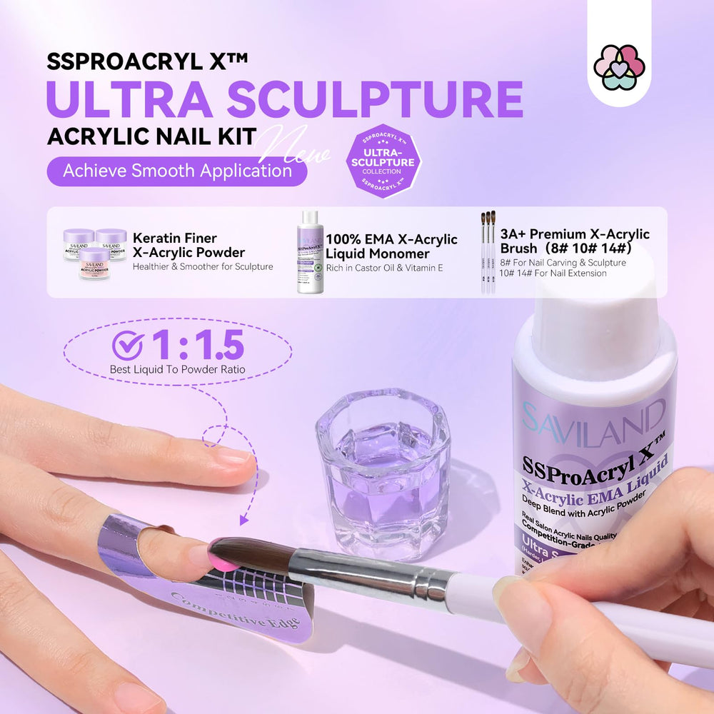 SAVILAND acrylic brush close-up enables smooth, controlled application.