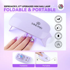 SAVILAND all-in-one set organized on table for easy DIY manicure.