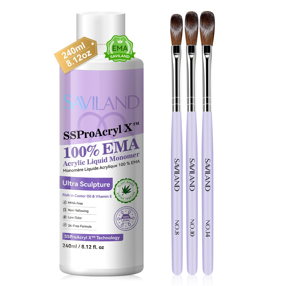 SAVILAND SSPro X Pure EMA liquid bottle with 240 ml capacity for professional use.