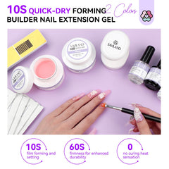 SAVILAND top gel provides lasting shine and surface protection.