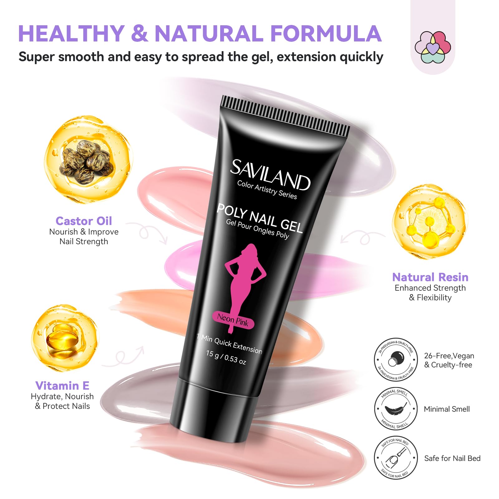 SAVILAND top gel for a shiny, protective finish.