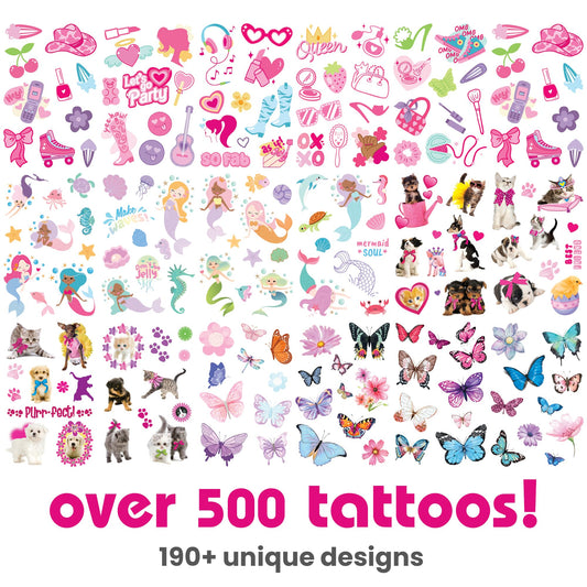 Savvi 500 tattoos with mermaids for kids' décor and customization ideas.