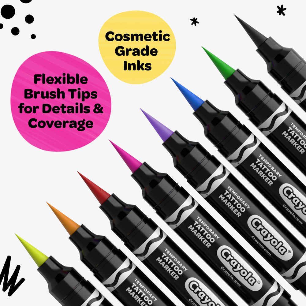Savvi Crayola markers wash off with soap and water after use.