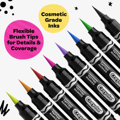 Savvi Crayola markers wash off with soap and water after use.