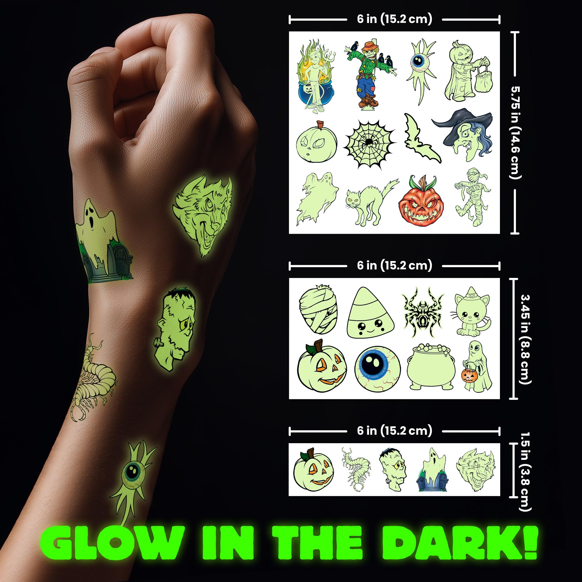 Savvi Glow Ghost tattoo designs made in the USA ensure quality.