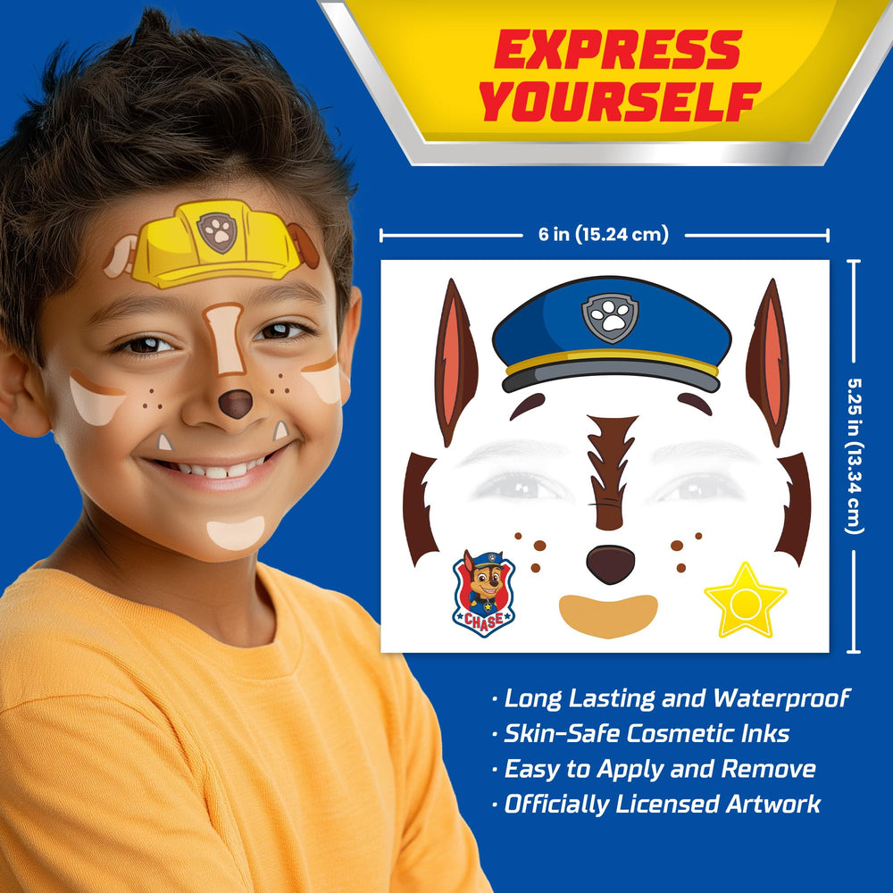 Savvi Paw Patrol tattoos set on skin, ideal for themed celebrations.