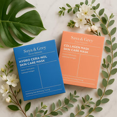 Saya & Grey Hydro Cera-Nol mask gift box, ready-to-give packaging.