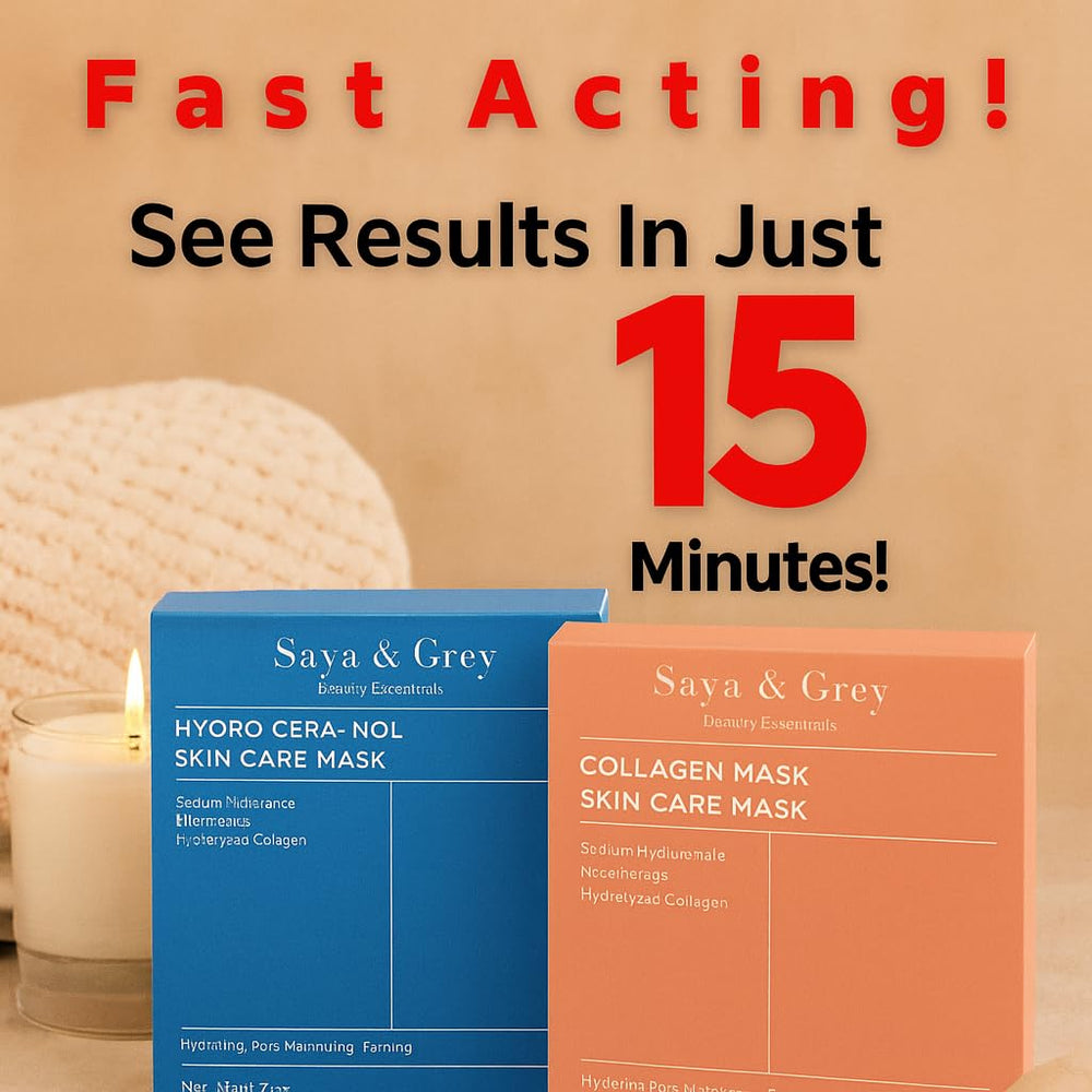 Saya & Grey Hydro Cera-Nol mask serum-saturated sheet close-up showing richness.