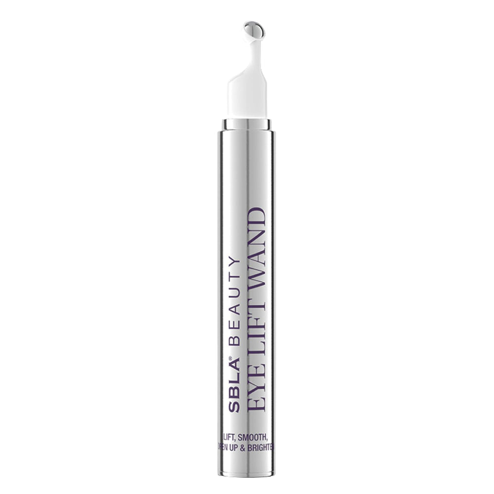 SBLA Eye Lift Wand in use on the eyelid, smoothing and brightening for a refreshed look.