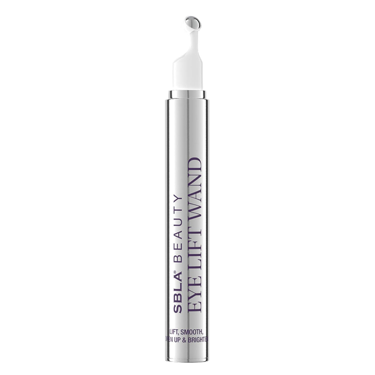 SBLA Eye Lift Wand in use on the eyelid, smoothing and brightening for a refreshed look.