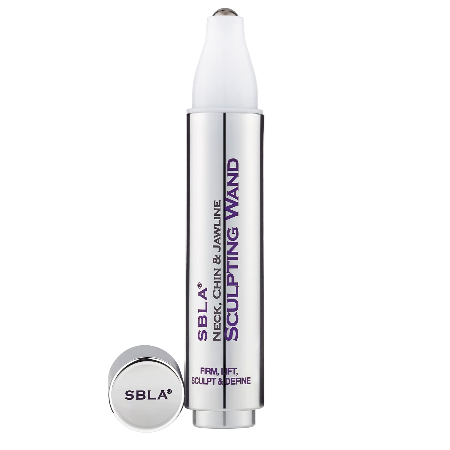 SBLA neck-chin-jawline sculpting wand roller for firmer neck contour and smoother skin.