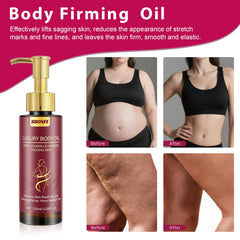 Swatch of SBONFE Body Firming Oil absorbed for a non-greasy finish
