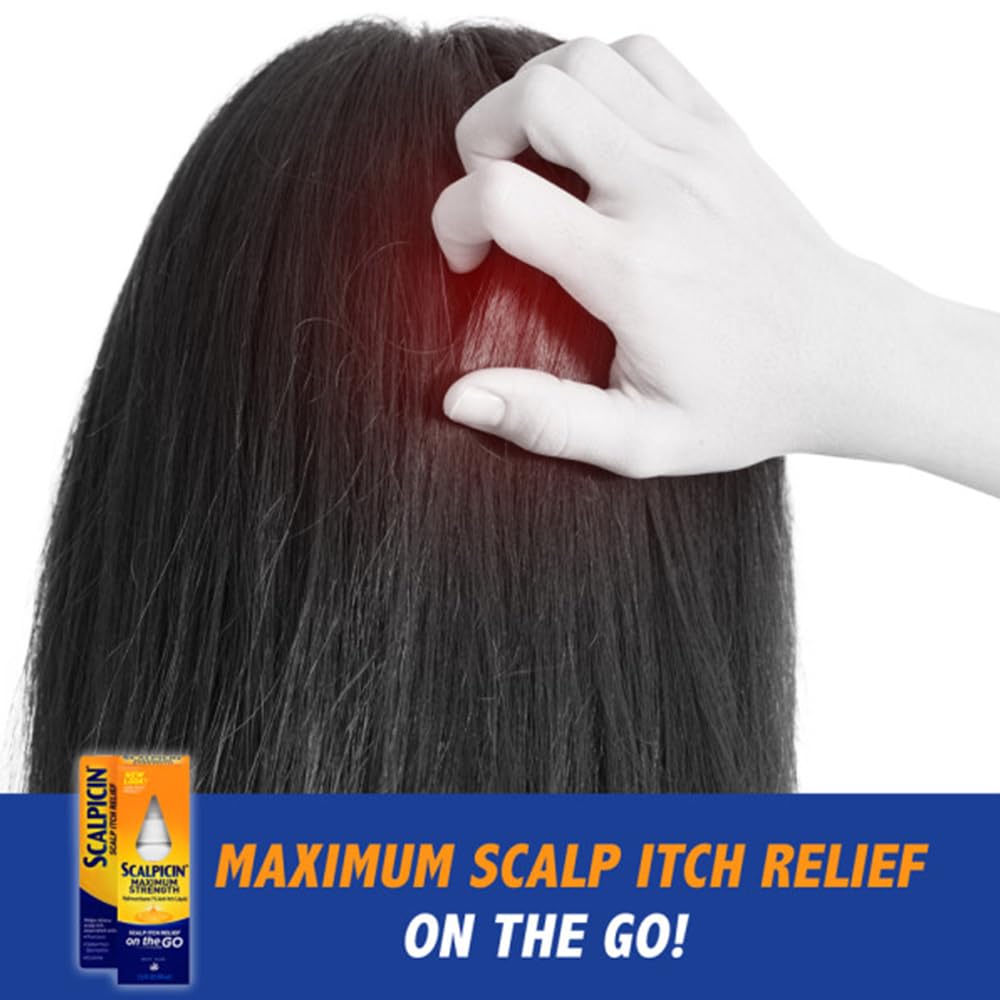 Scalpicin Max Strength label detail highlighting Hydrocortisone 1% anti-itch