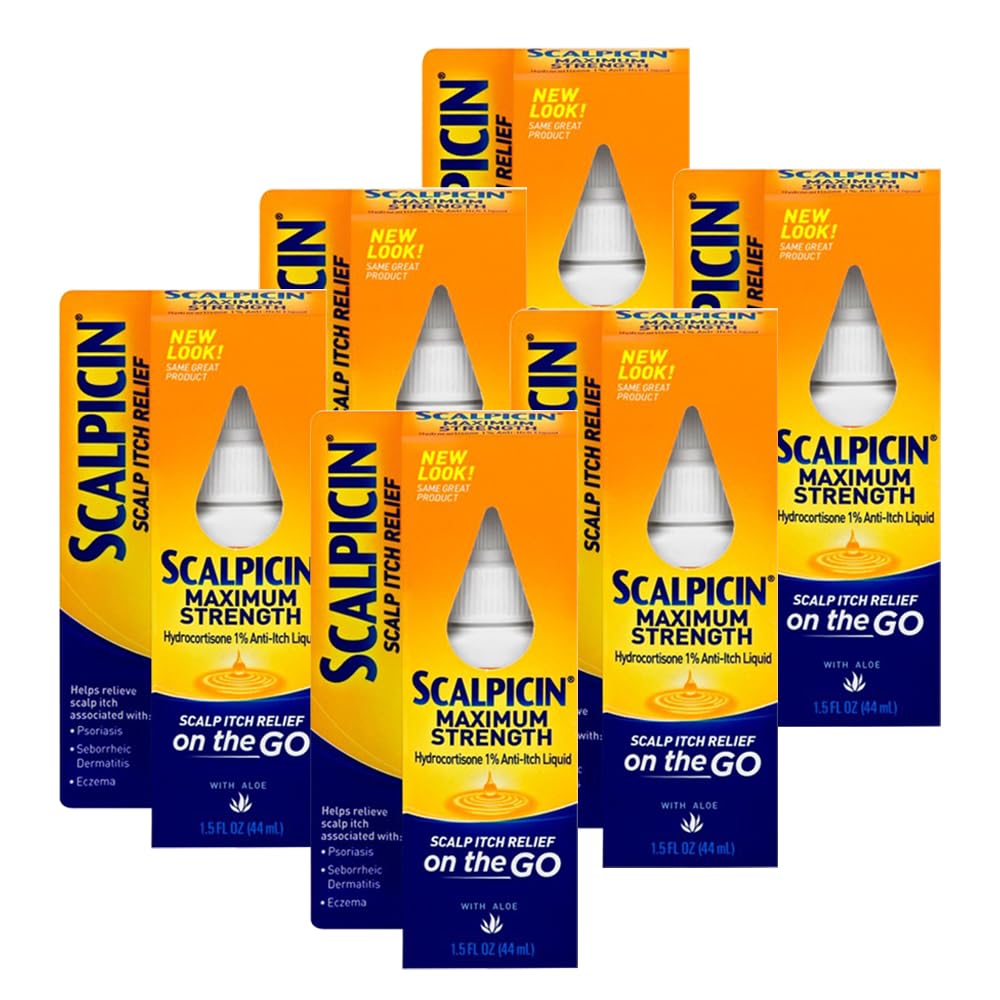 Scalpicin scalp itch relief bottle showing quick relief potential during flare-ups.