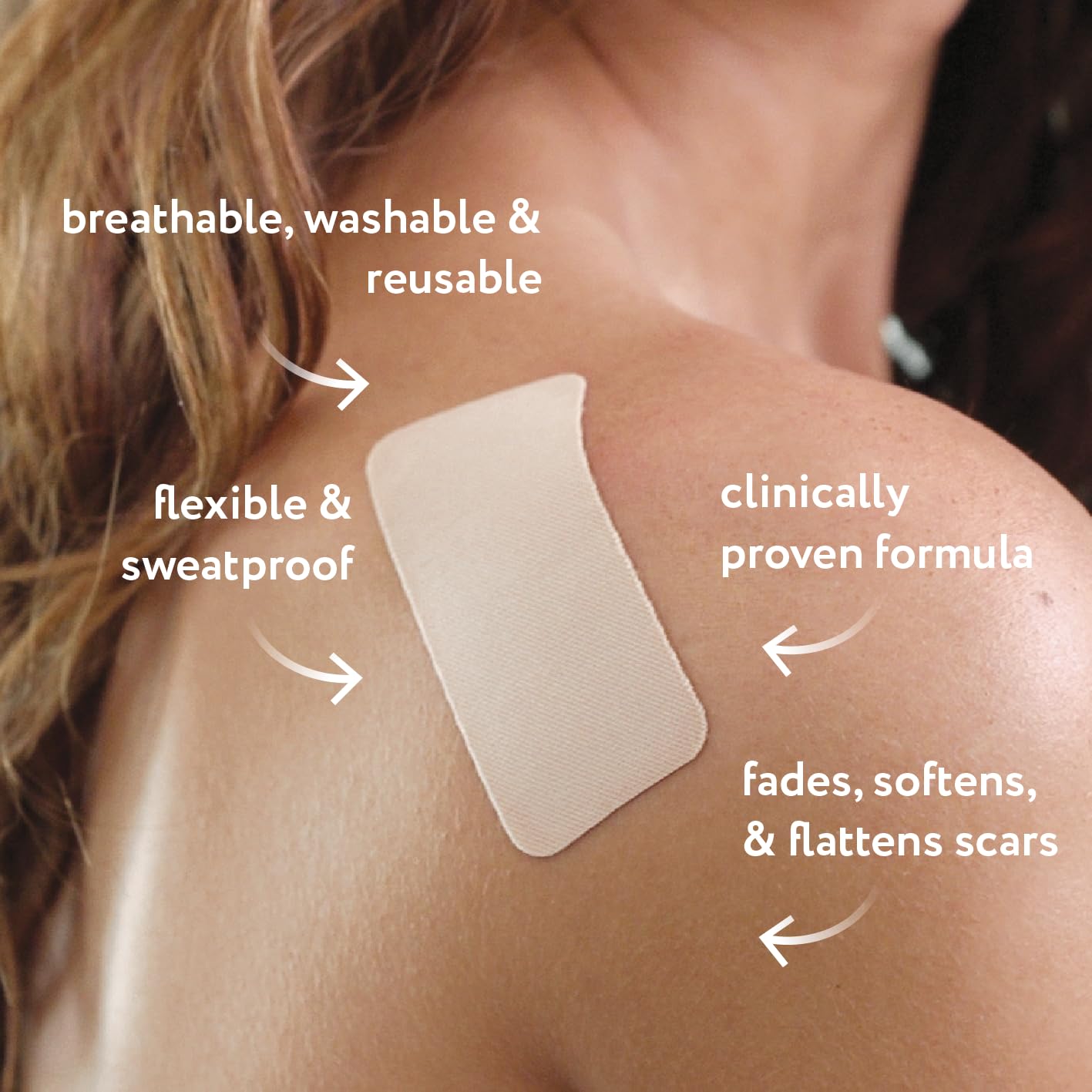 ScarAway silicone sheets close-up showing smooth, flexible texture for comfortable wear.