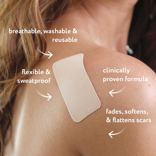 ScarAway silicone sheets close-up showing smooth, flexible texture for comfortable wear.