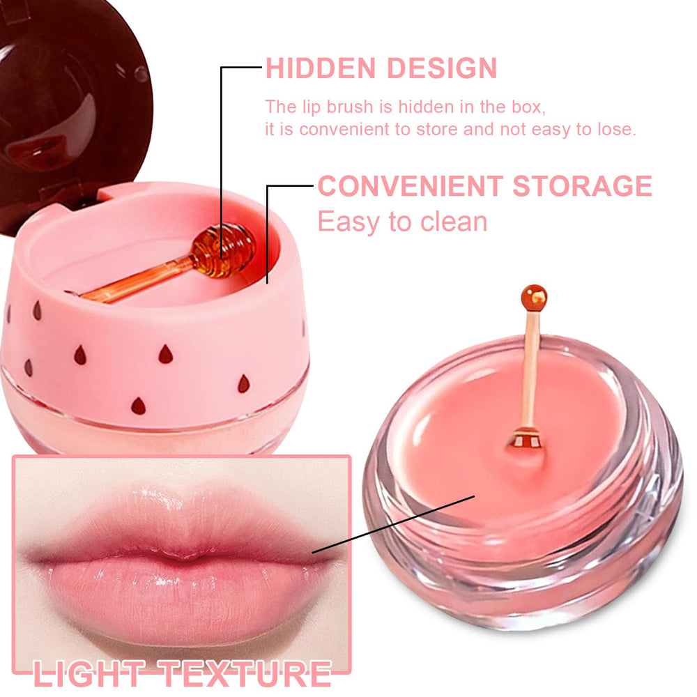 Scarman lip mask applied before makeup for smoother lips.