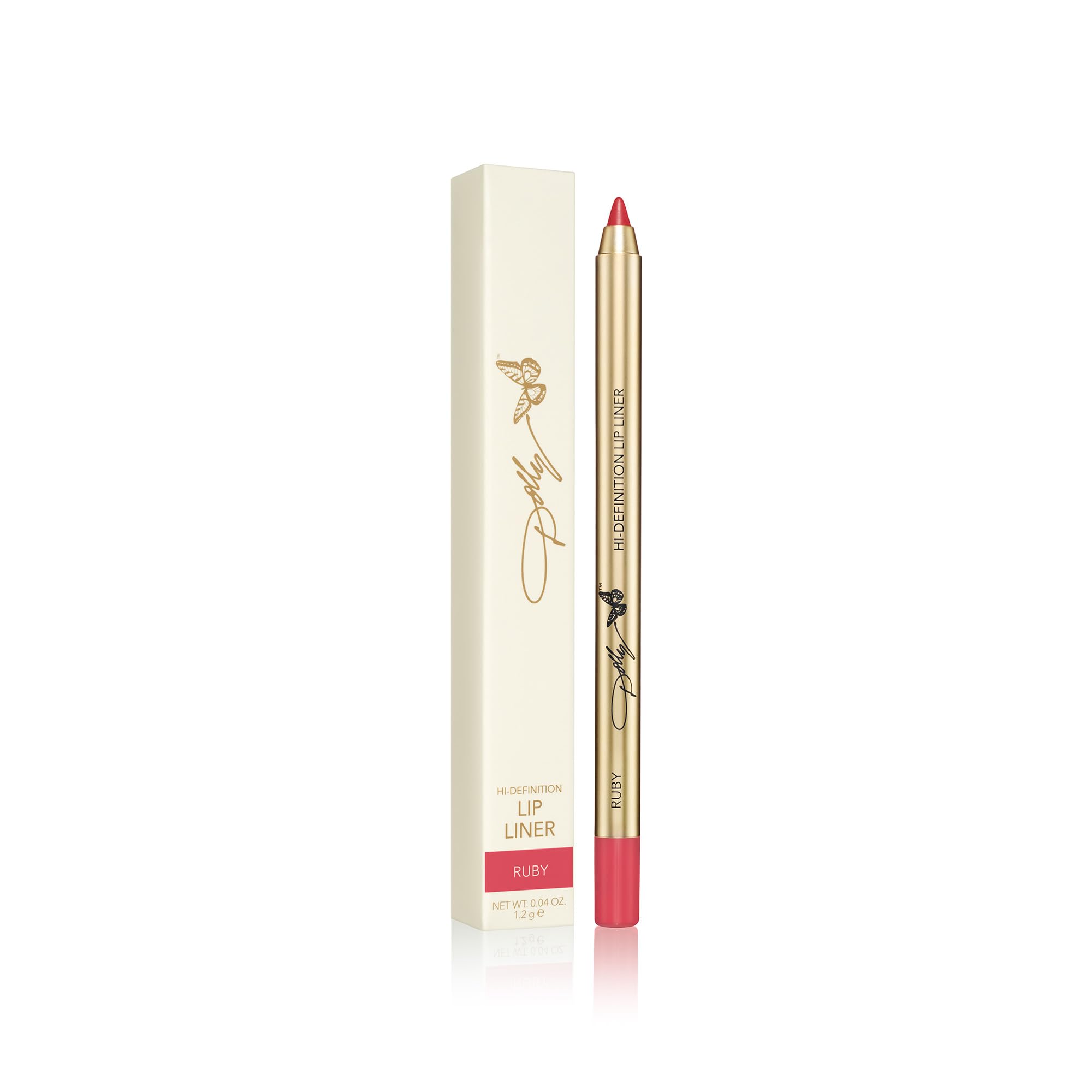 Butterfly detail on the Dolly lip liner adds iconic flair for daily glam.