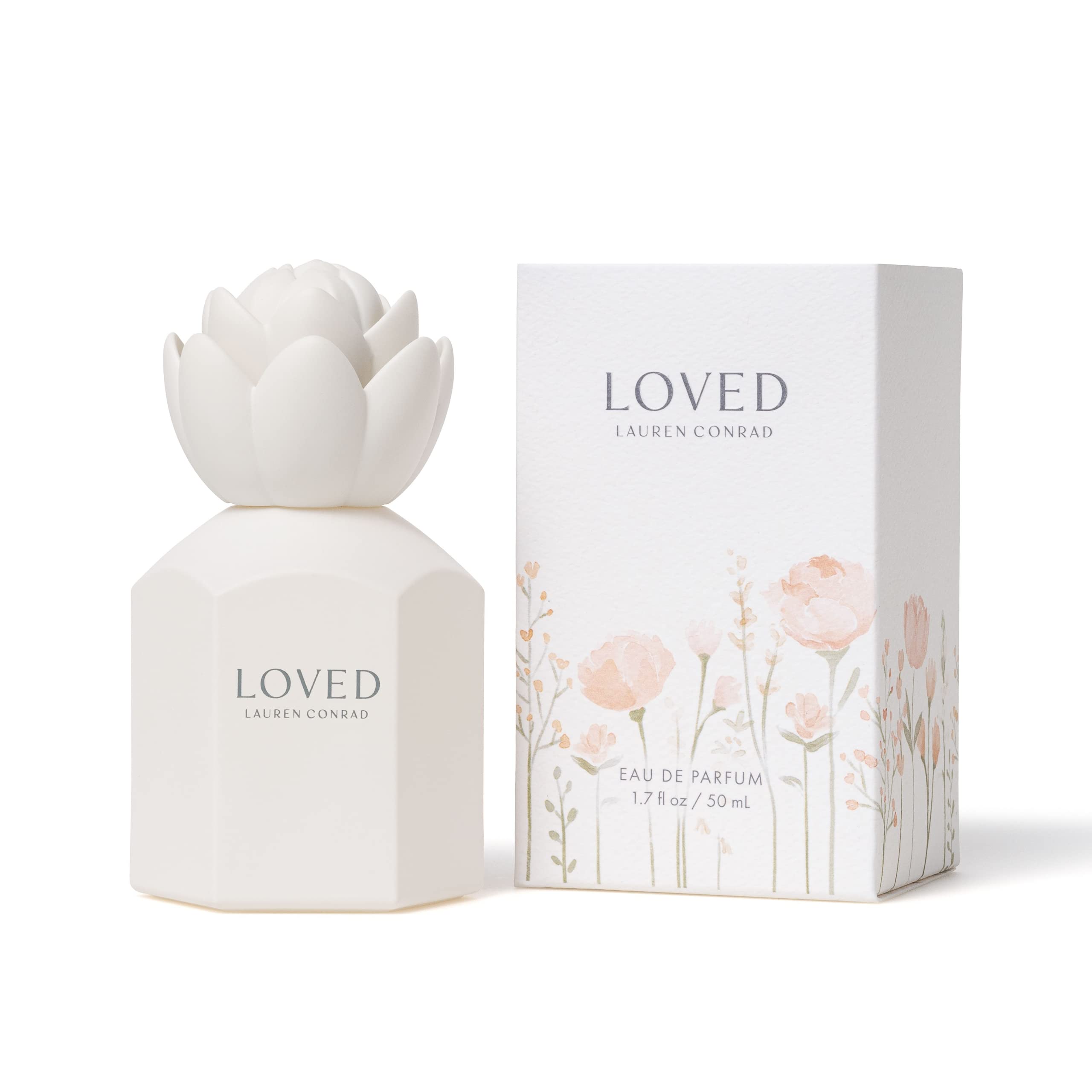SCENT BEAUTY Loved Eau de Parfum cap detail highlighting refined design.