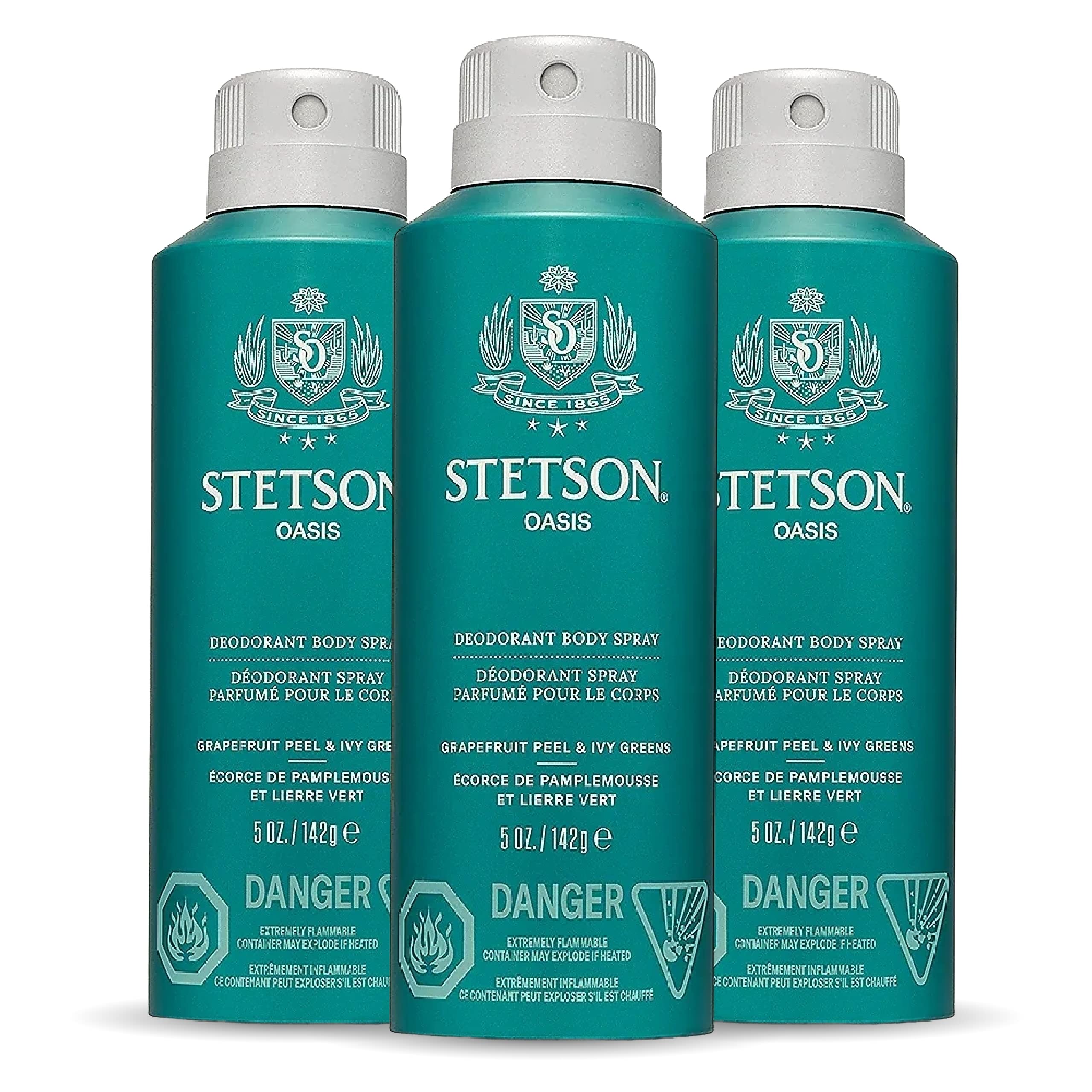 SCENT BEAUTY STETSON all-day spray trio, front view for daily freshness.