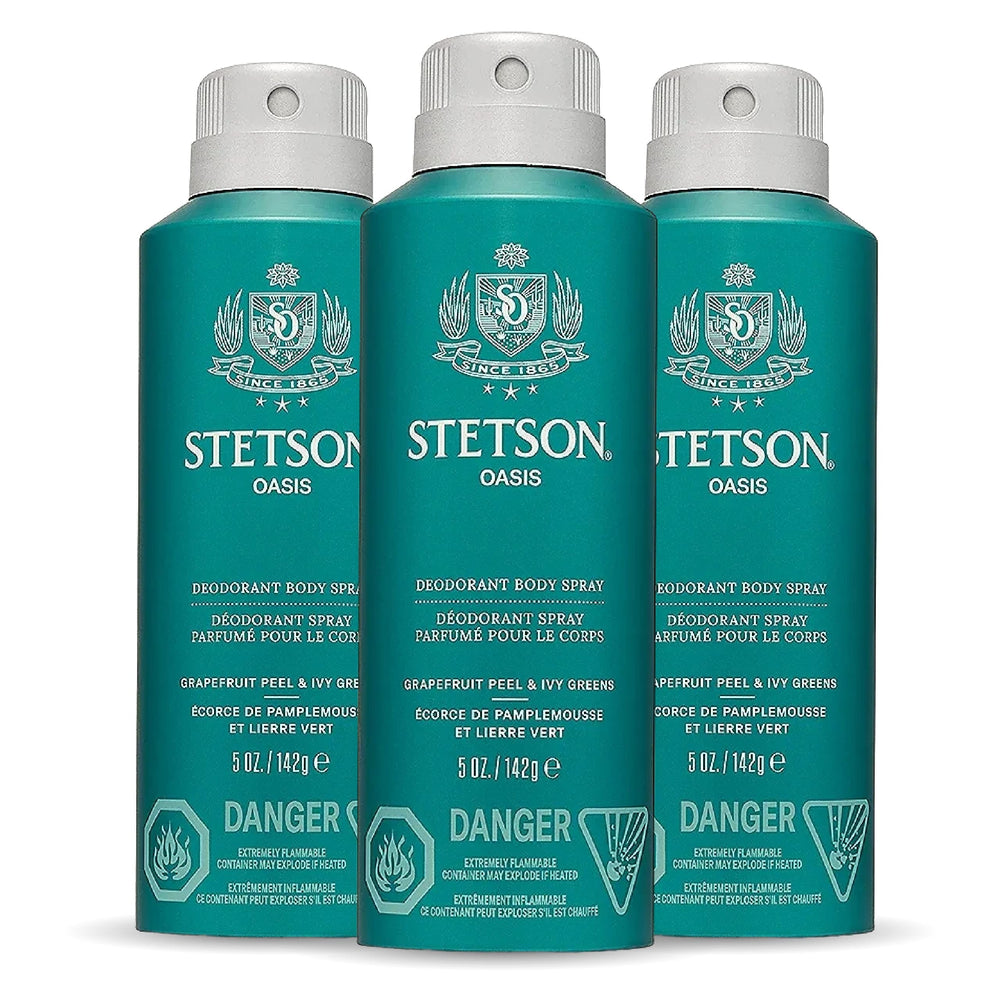 SCENT BEAUTY STETSON all-day spray trio, front view for daily freshness.