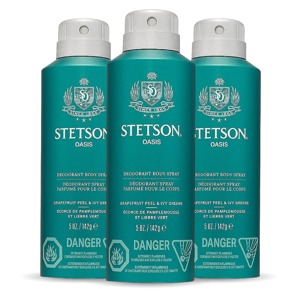 SCENT BEAUTY STETSON all-day spray trio, front view for daily freshness.