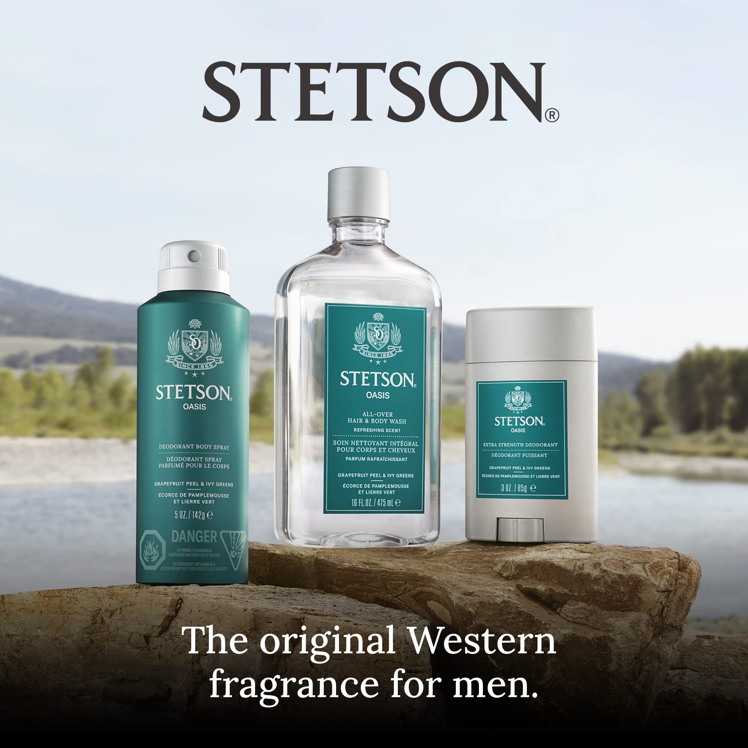 SCENT BEAUTY STETSON cedarwood note detail adds depth.