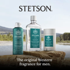 SCENT BEAUTY STETSON cedarwood note detail adds depth.