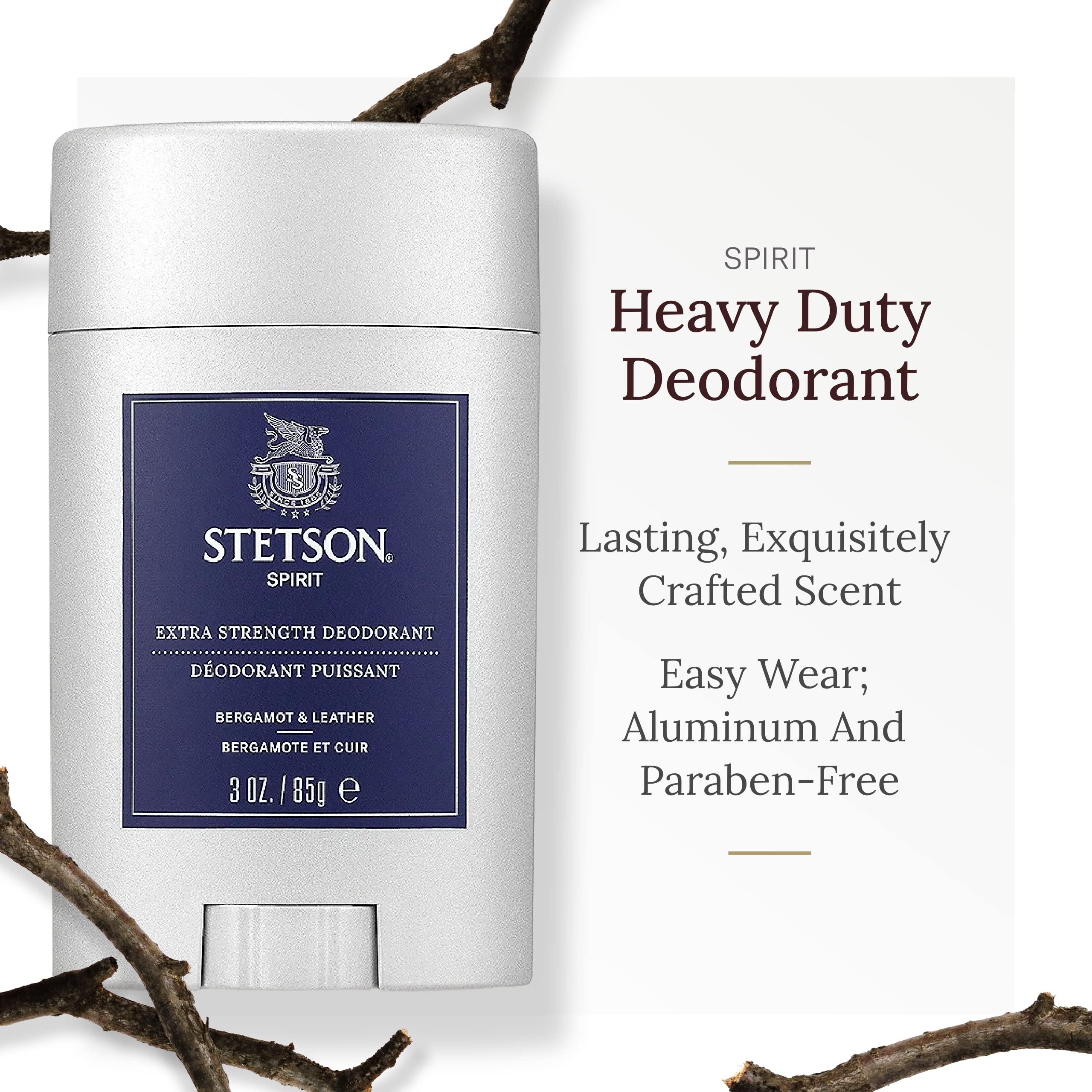 SCENT BEAUTY STETSON Spirit 3-pack packshot highlighting convenient grooming kit inclusion