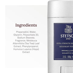 SCENT BEAUTY STETSON Spirit gel formula delivers long-lasting freshness