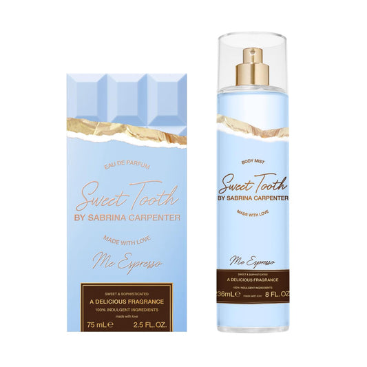 SCENT BEAUTY Sabrina Carpenter EDP bottle on vanity for a chic, confident daily scent.