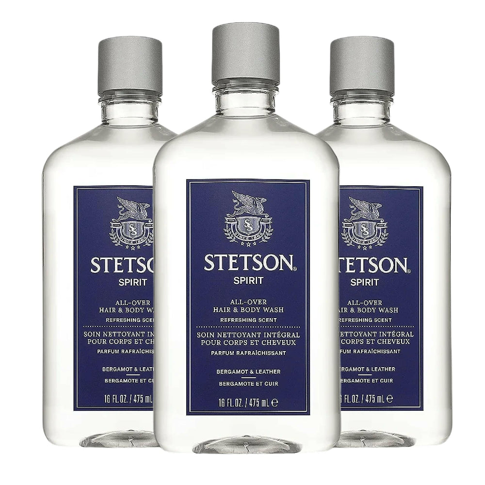 SCENT BEAUTY Stetson bottle trio showcasing Spirit, ideal for daily grooming.