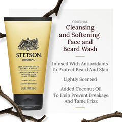 SCENT BEAUTY Stetson Deep Clean label closeup showing original scent notes.