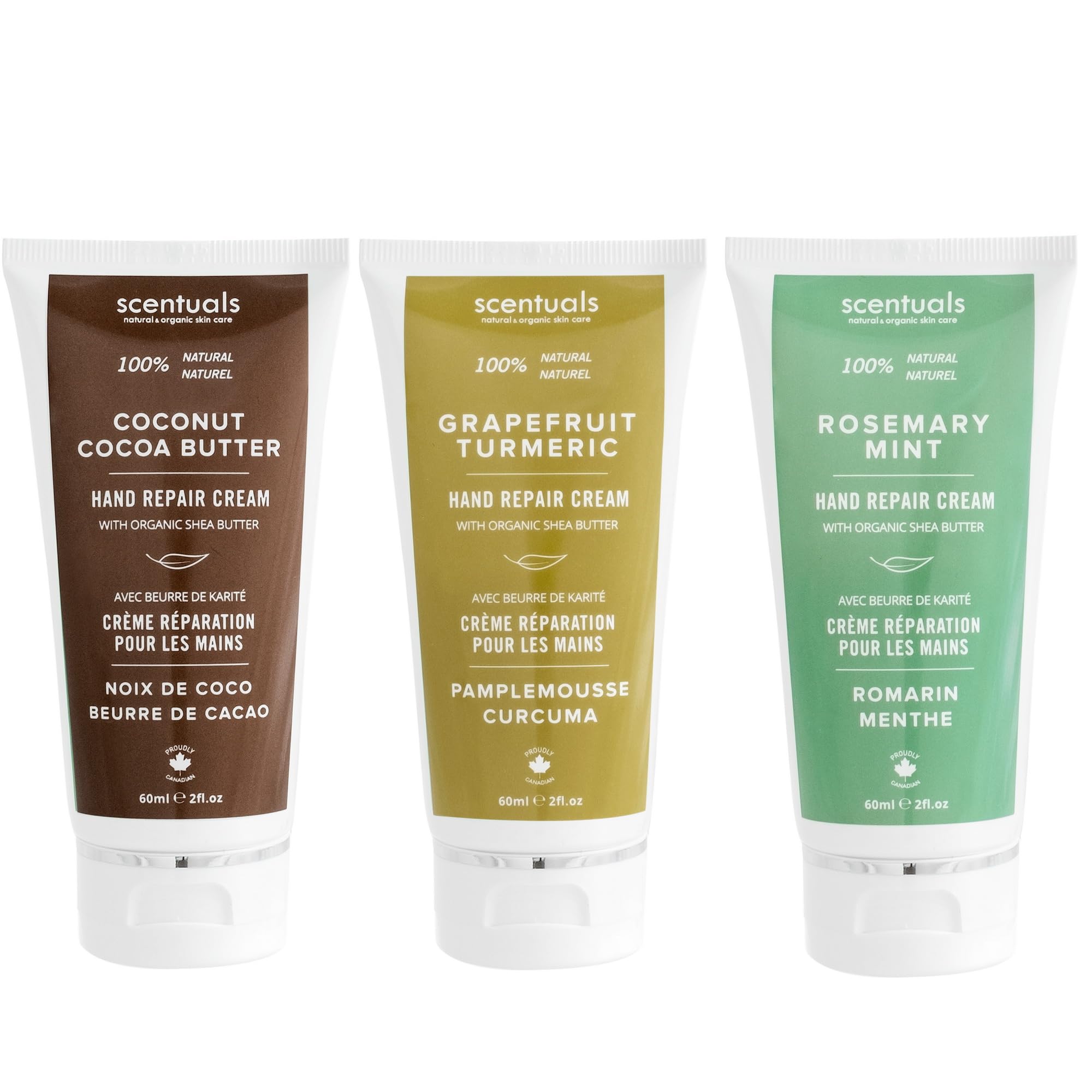 Scentuals hand cream set front view for daily hand care and hydration.