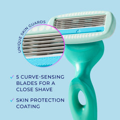 Schick Hydro Silk dermatologist-tested formula hydrates up to two hours after shaving.