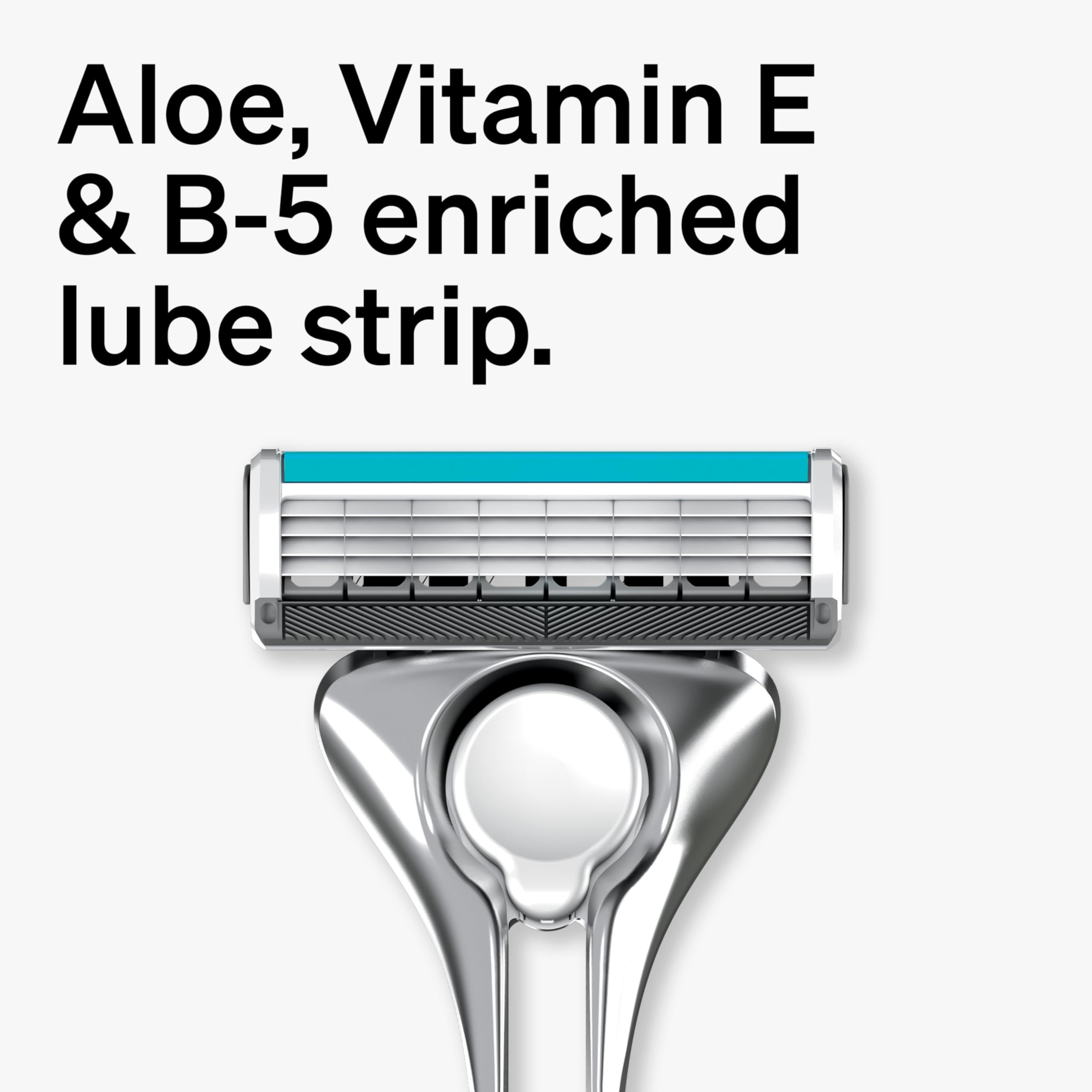 Close-up of Schick Quattro Titanium blades showing four blades.