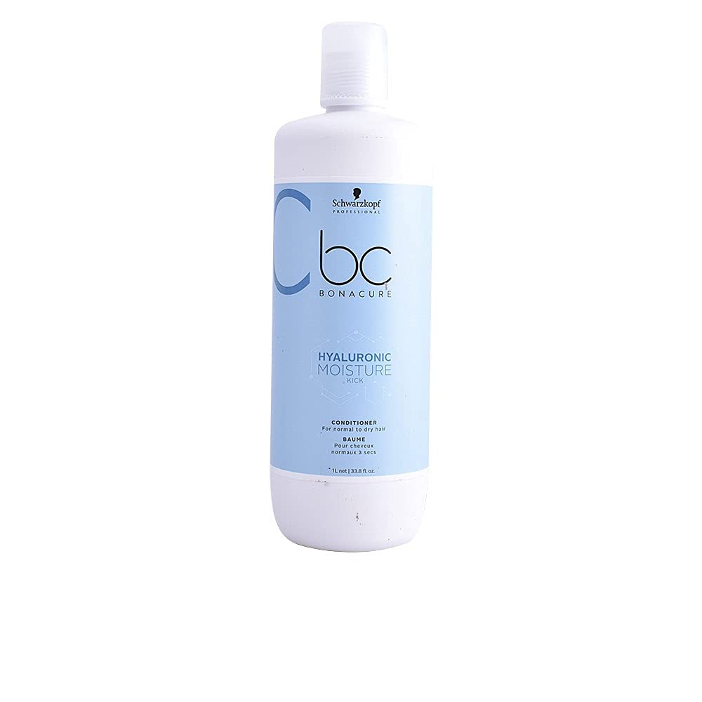 Schwarzkopf BC Bonacure Hyaluronic Moisture Kick micellar conditioner bottle hydrates normal to dry hair.
