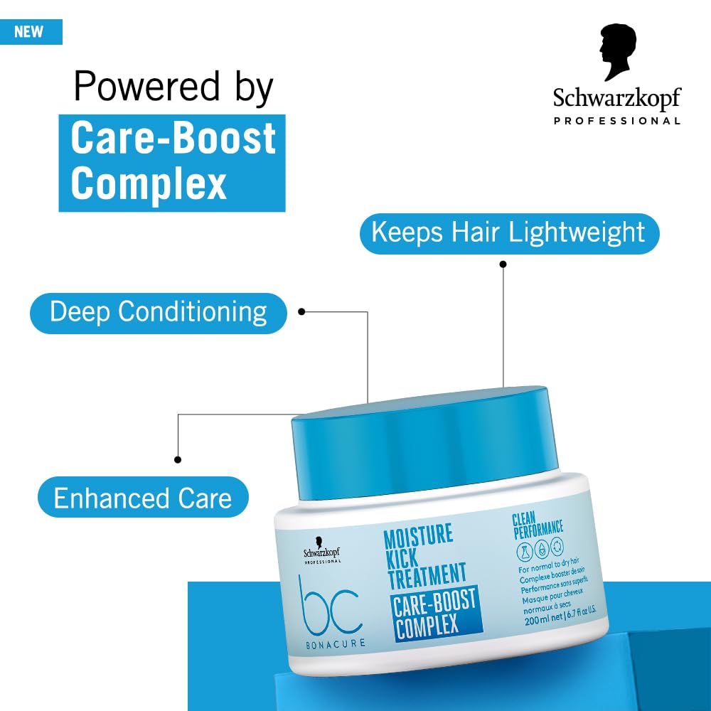 Schwarzkopf Professional BC BONACURE Hyaluronic Moisture Kick after rinsing reveals smoother strands.