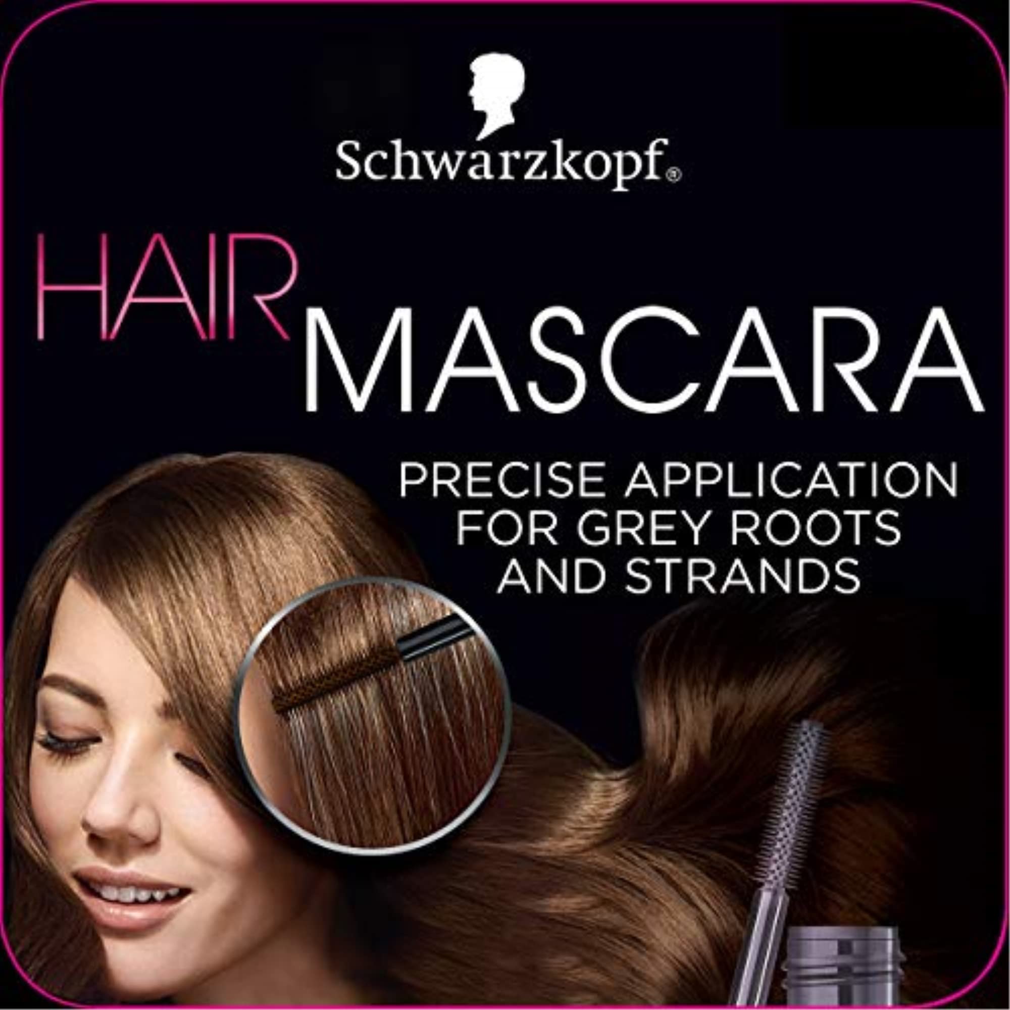 Schwarzkopf Hair Mascara Red with precise applicator for targeted grey strands.