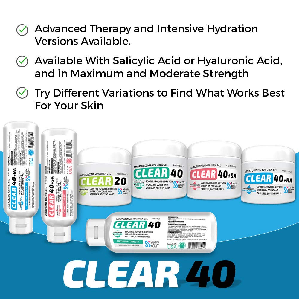 Scientific Solutions Global CLEAR 40 hydrates elbows and hands.