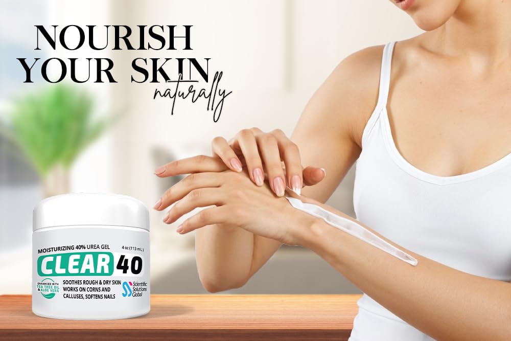 Scientific Solutions Global CLEAR 40% Urea Gel provides cracked heels relief