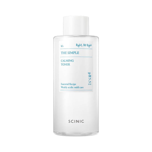 SCINIC Simple Calming Toner bottle front view for gentle hydration