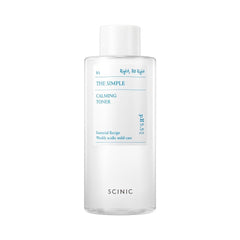 SCINIC Simple Calming Toner bottle front view for gentle hydration