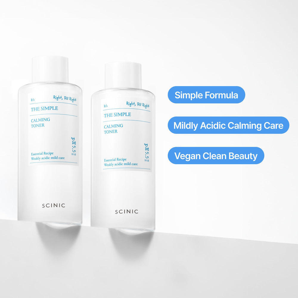 SCINIC Simple Calming Toner pour enables smooth application and quick absorption