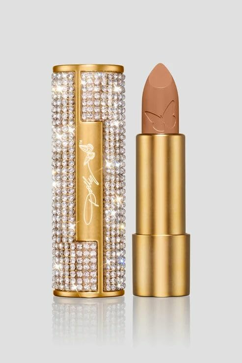 SCENT BEAUTY Dolly Heaven's Kiss lipstick case with rhinestones shines for glamorous daily wear