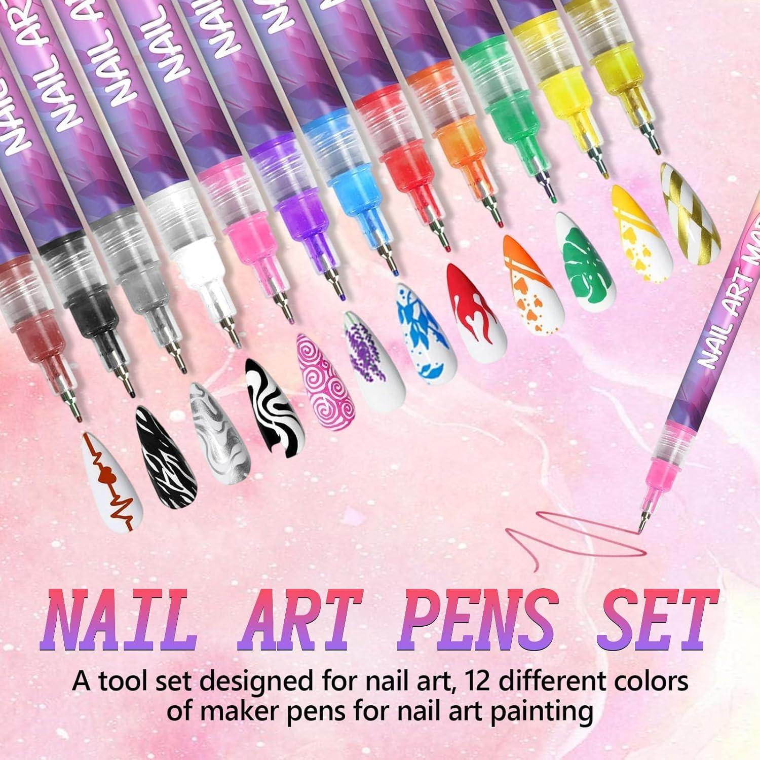 ScontLuy compact nail art pens ideal for travel and on-the-go manicures.