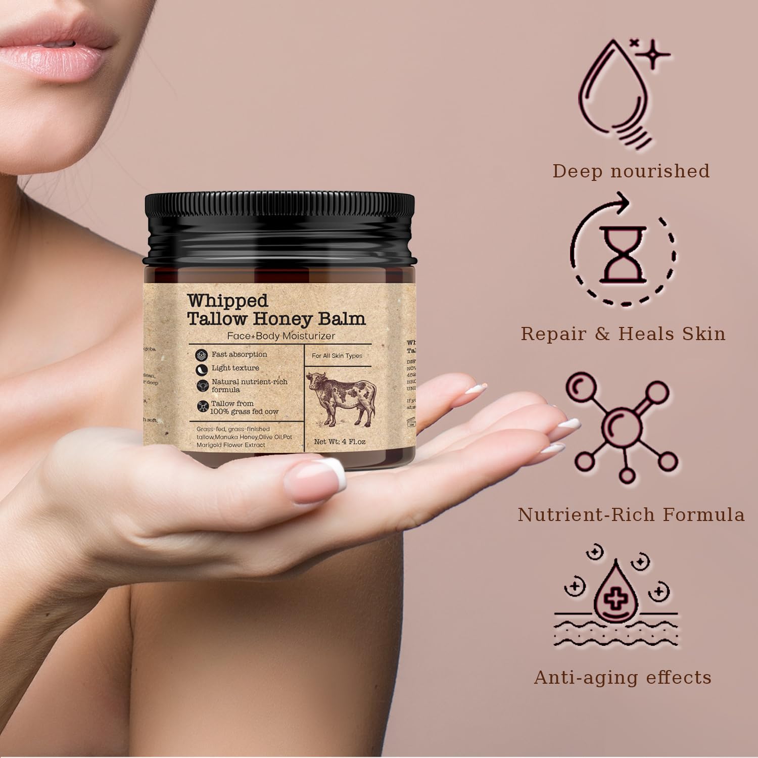 Scosvvi balm texture swatch on skin for moisturization