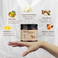Scosvvi balm close-up shows creamy texture for dry skin